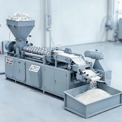 pe waste plastic pelletizing line